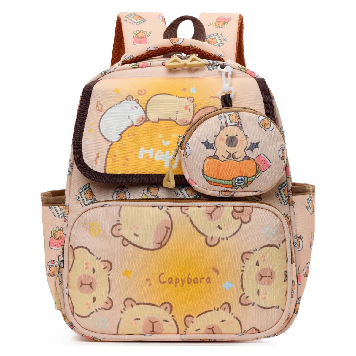 Happy Capybara Kids School Backpack