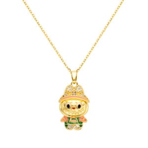 bts x Labubu Bejeweled Pendant Necklace
