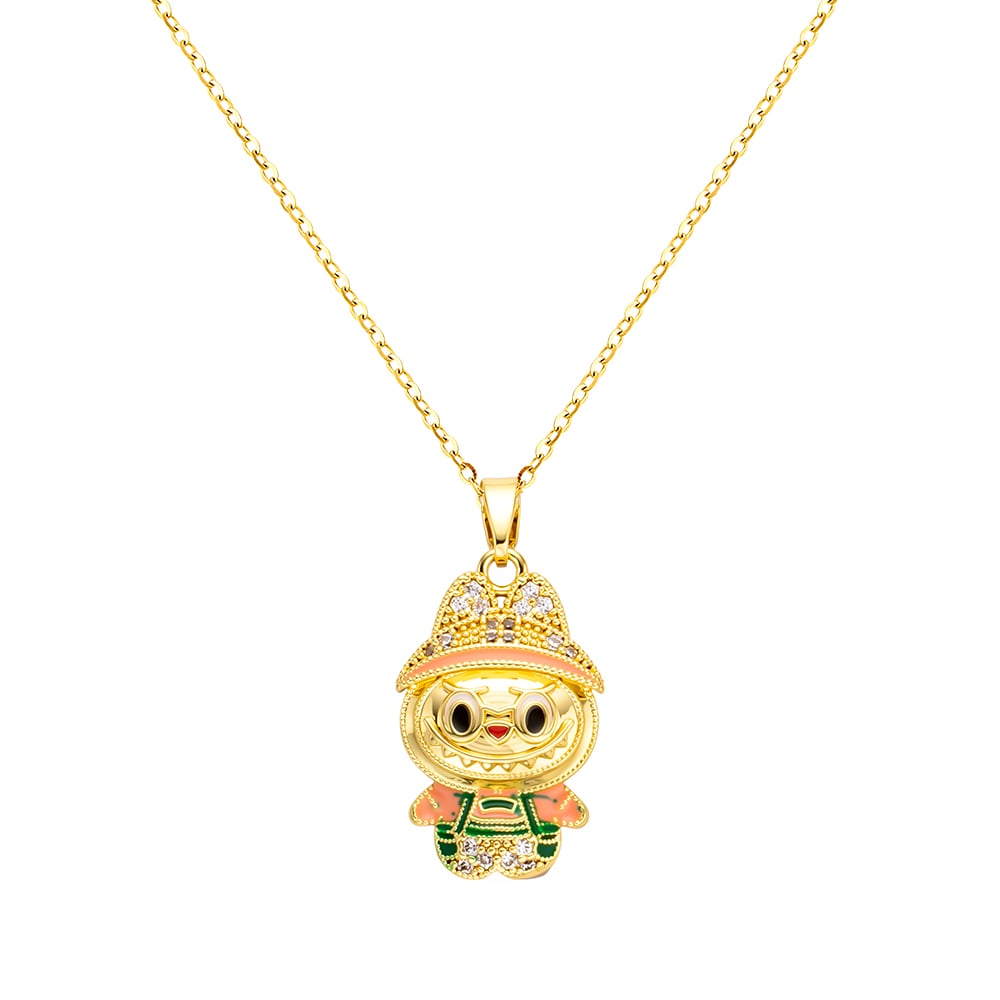 bts x Labubu Bejeweled Pendant Necklace
