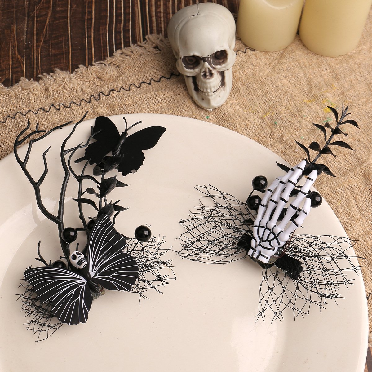 Halloween Mesh Decorative Hair Clip