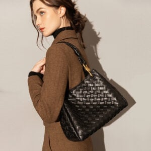 Milton Woven Leather Tote Bag