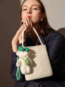 Mini Woven Lattice Tote Bag
