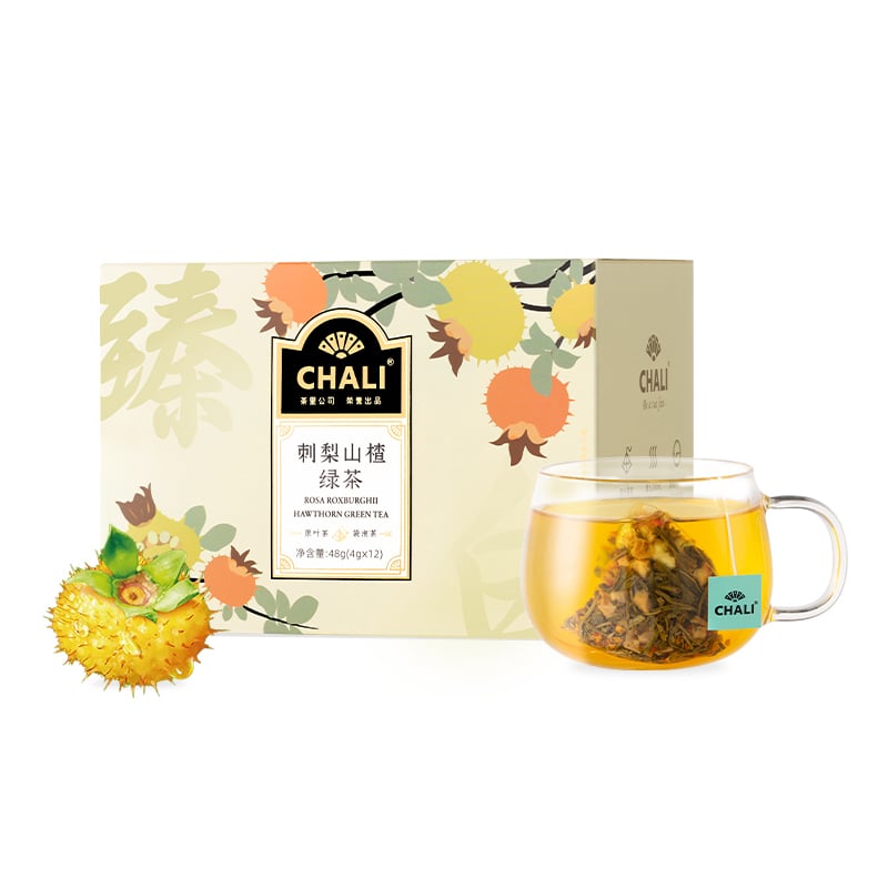 Rosa Roxburghii Hawthorn Green Tea (12 Tea Bags)