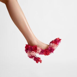 Rosy Red Petals of Love Pumps
