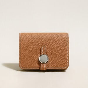 Slim Leather Wallet with Detachable Straps