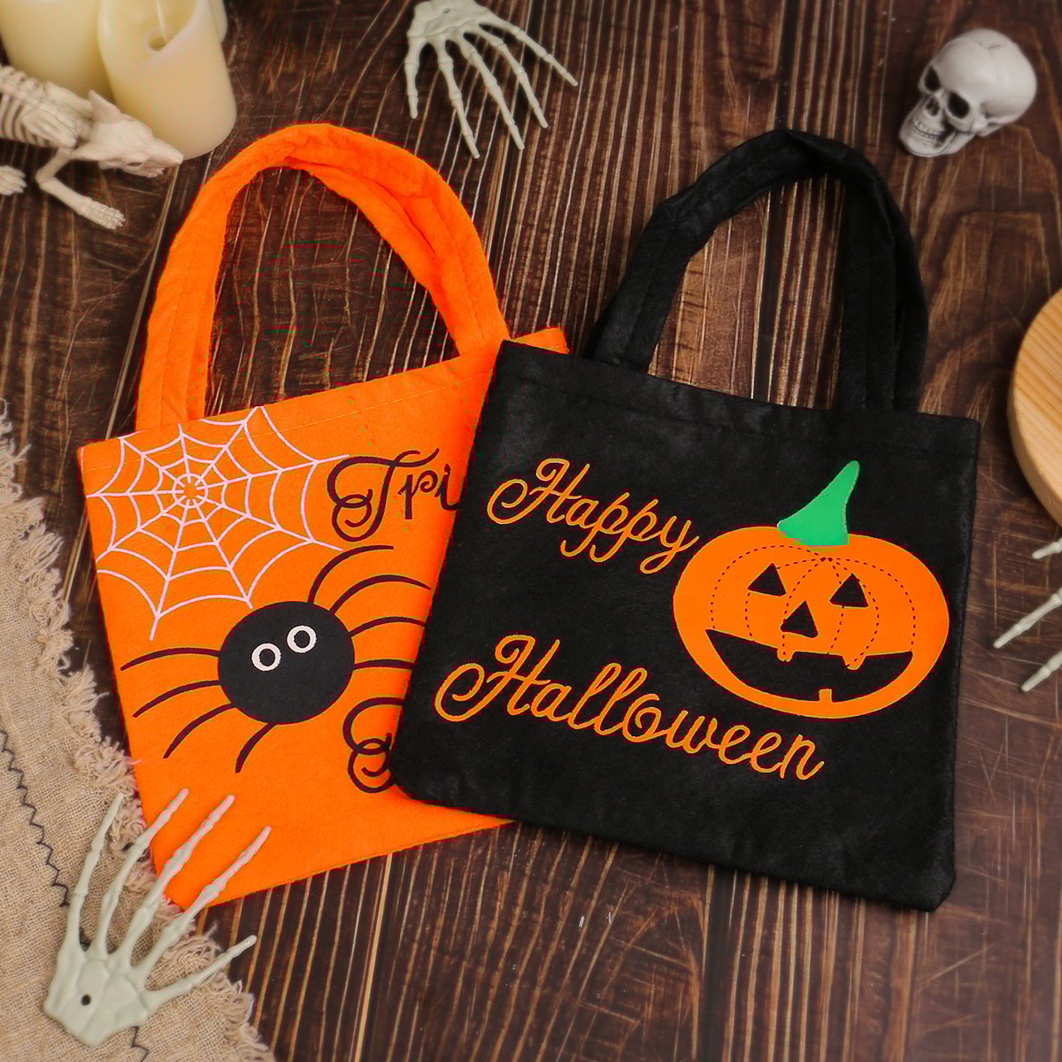 Spooky Halloween Trick-or-Treat Tote Bag