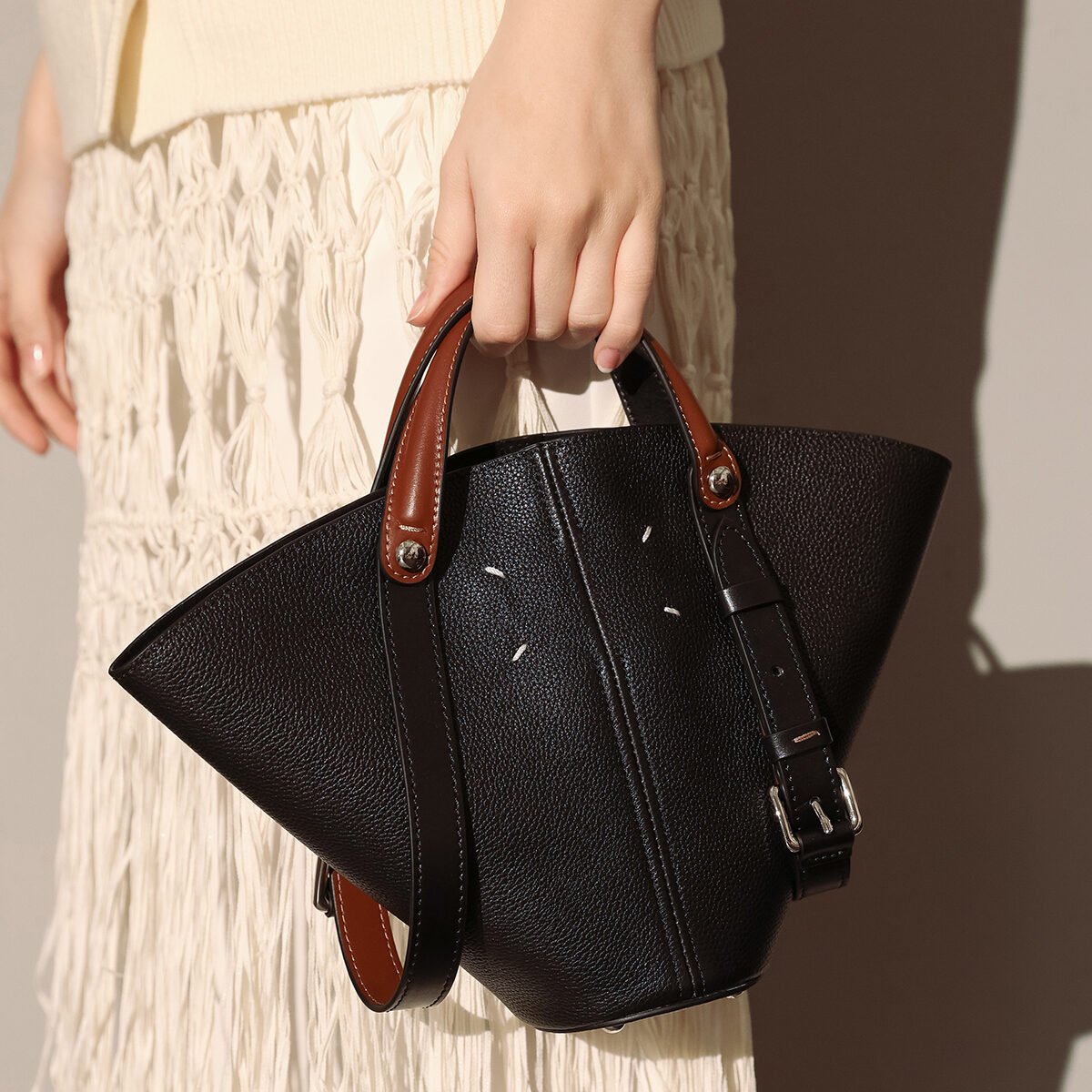 Taormina Trapezoid Top Handle Bag