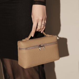 Traveler's Top-Handle Rectangle Box Mini Make Up Bag