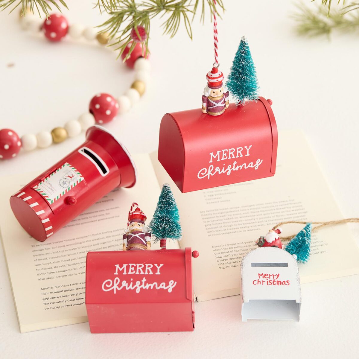 Vintage Letters to Santa Christmas Tree Hanging Ornaments