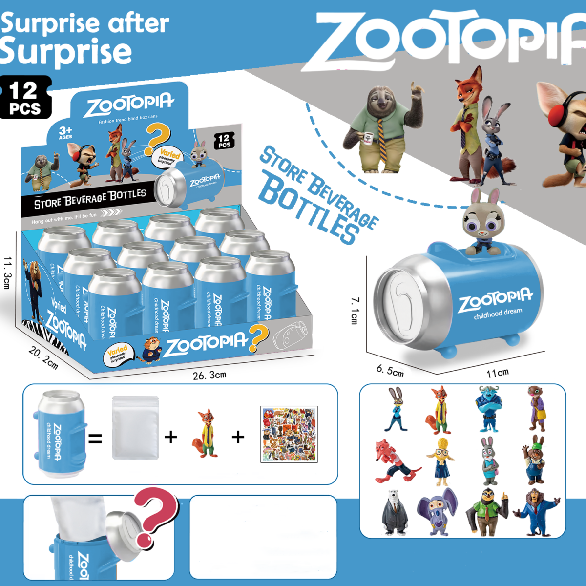 Zootopia Pop-Open Surprise Can A2 Set